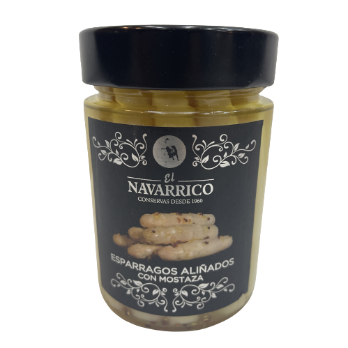 [CJ-1159] Espárragos aliñados con mostaza el navarrico 310g