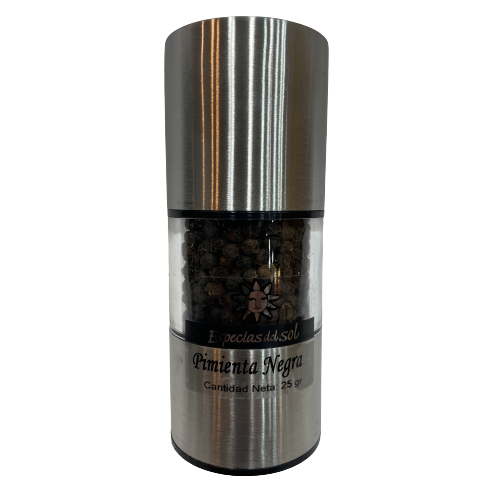 [CJ-1176] Pimienta Negra Grano Molinillo Metal 25g
