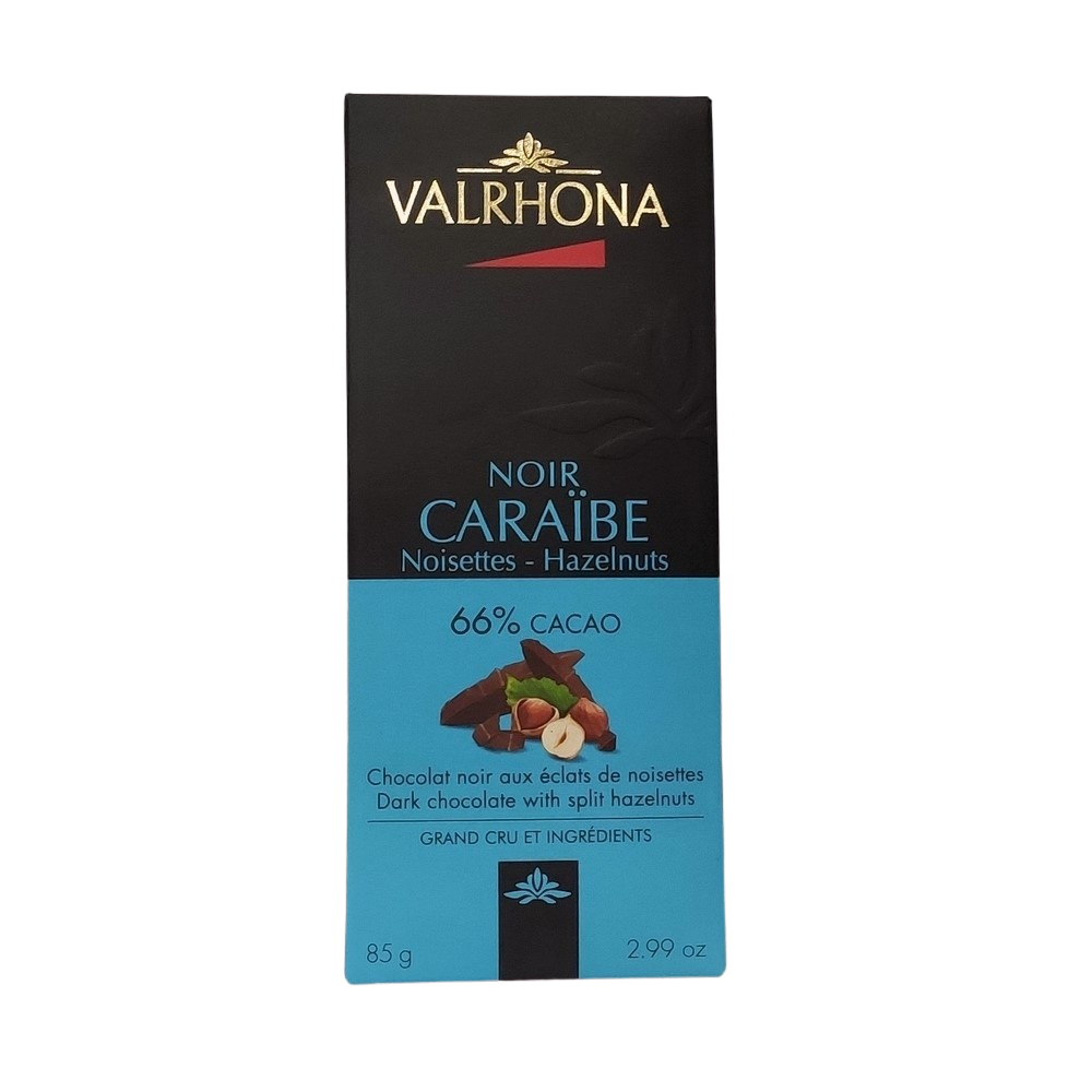 [CJ-0438] Caraibe Chocolate Negro con Avellana 66% Cacao 85 Gr Valrhona