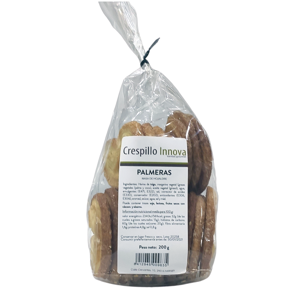 [CJ-0423] Palmeras Masa de Hojaldre 200Gr Crespillo Innova