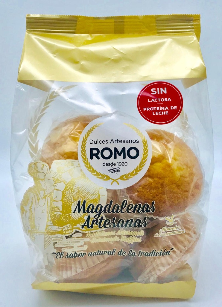 [CJ-0421] Magdalenas Artesanas sin Lactosa Artesanos Romo 400Gr
