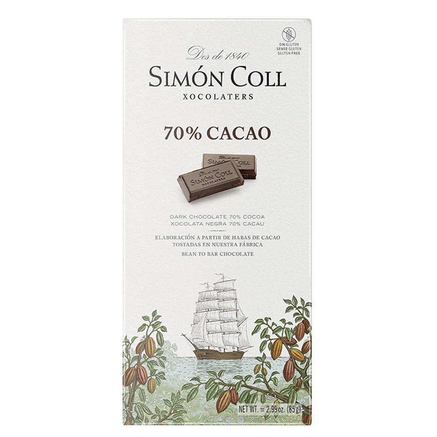 [CJ-0432] Chocolate 70% Cacao Simón Coll 85Gr