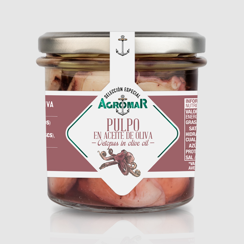 [CJ-0355] Pulpo en Aceite de Oliva Agromar 230Gr
