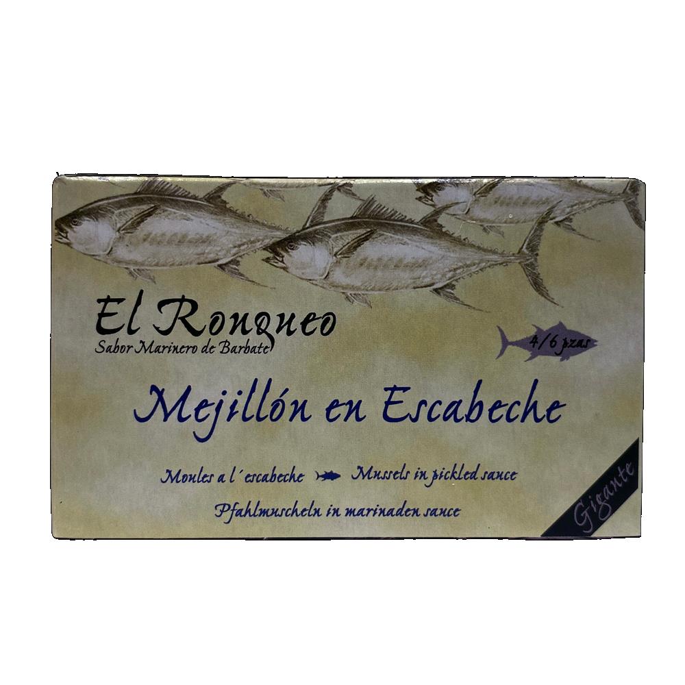 [CJ-0408] Mejillones en Escabeche El Ronqueo  4/6UNID. 115Gr OL120