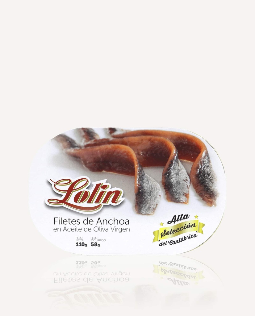 [CJ-0273] Filetes de Anchoas Alta Selección Lolín 12-14 110Gr