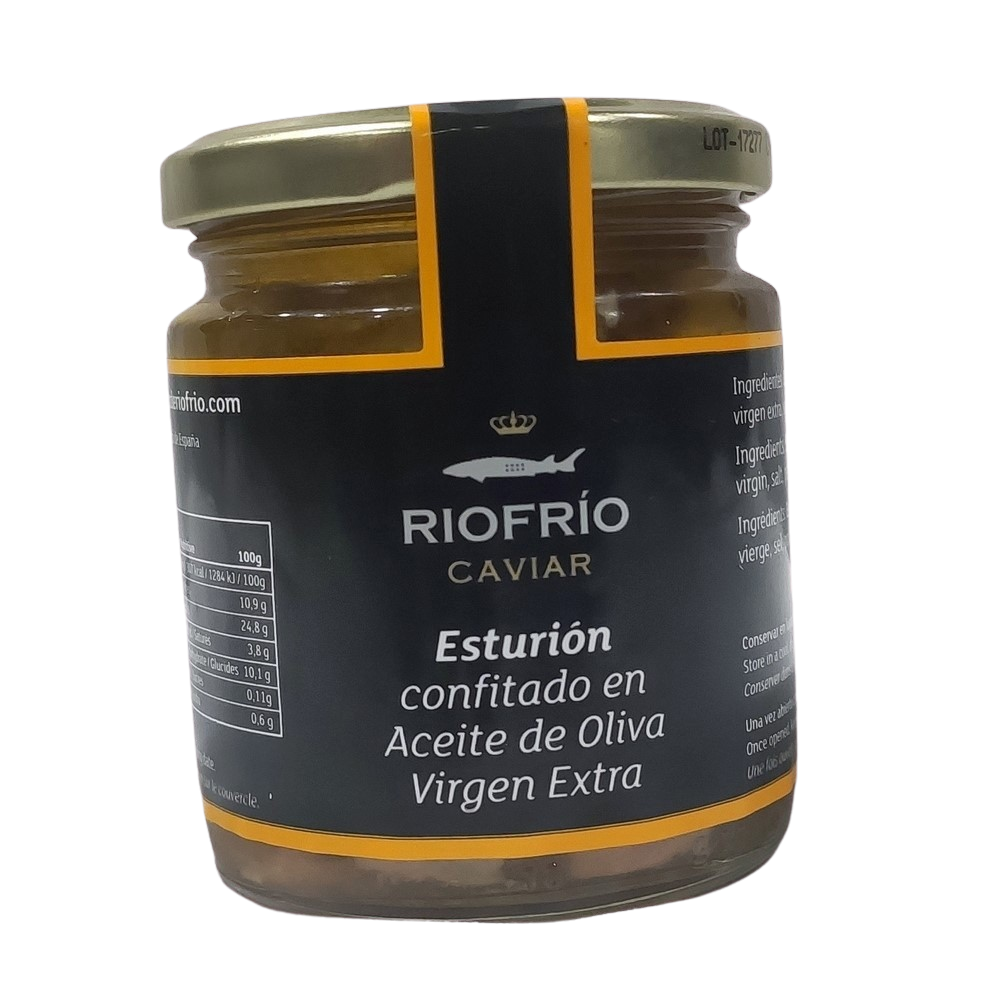 [CJ-0419] Esturion Confitado en Oliva Virgen Extra 230Gr