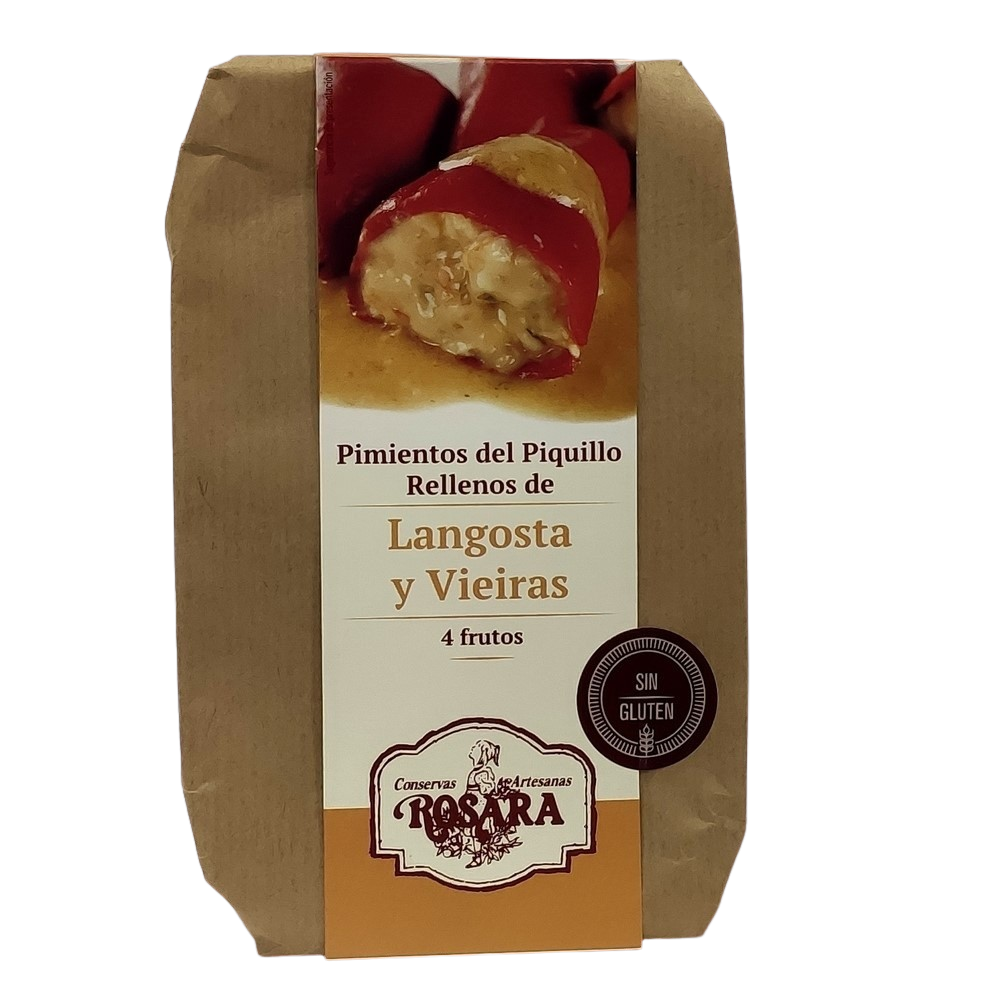 [CJ-0369] Pimiento del Piquillo Rellenos de Bogabante y Vieiras Rosara 250Gr