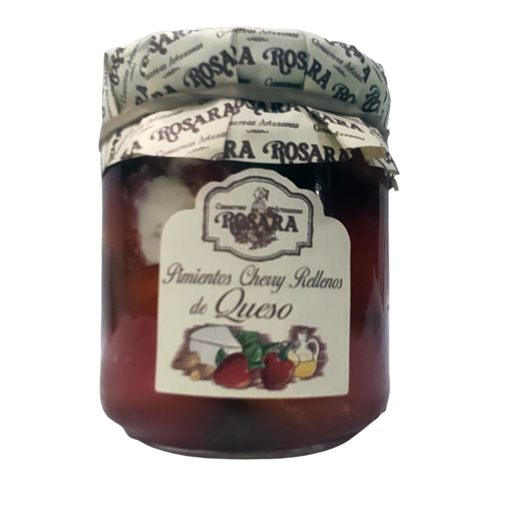 [CJ-0392] Pimientos Cherry rellenos de queso en tarro 185Gr