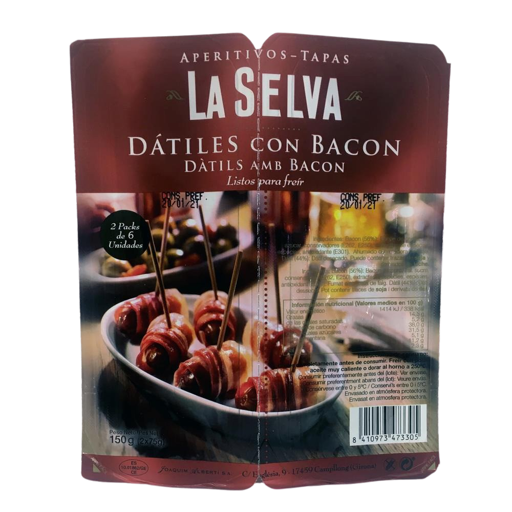 [CJ-0498] Dátiles con Bacon 12 uds