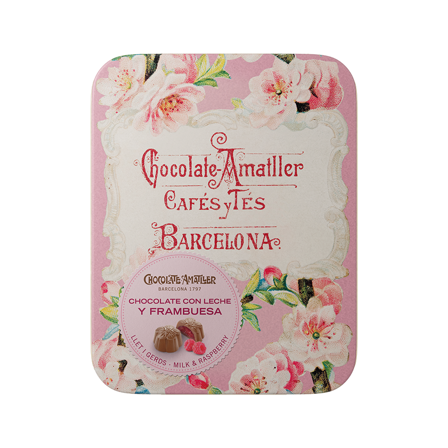[CJ-0578] Flores  Frambuesa Chocolate Amatller 72 g