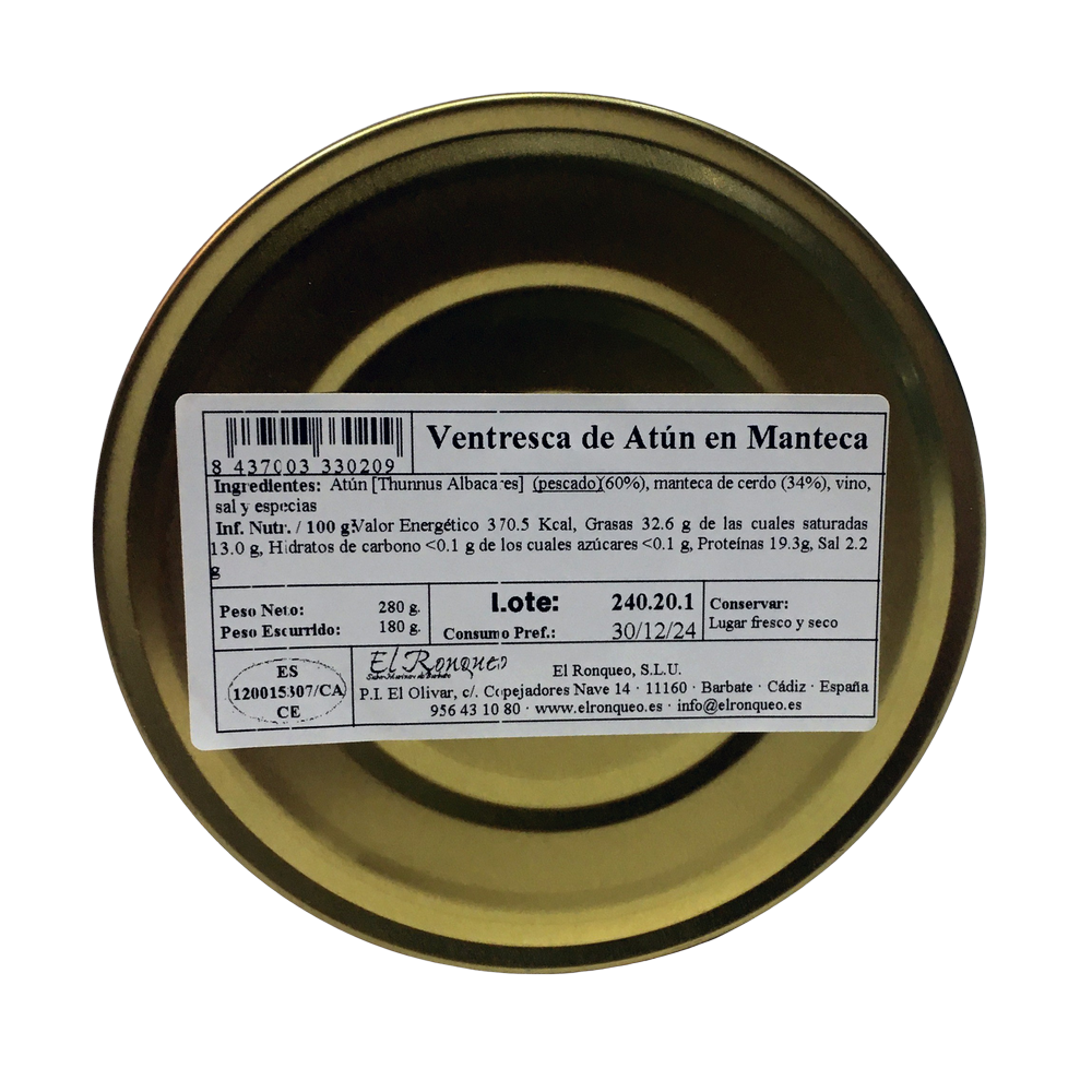 [CJ-0607] Ventresca De Atún En Manteca 280G