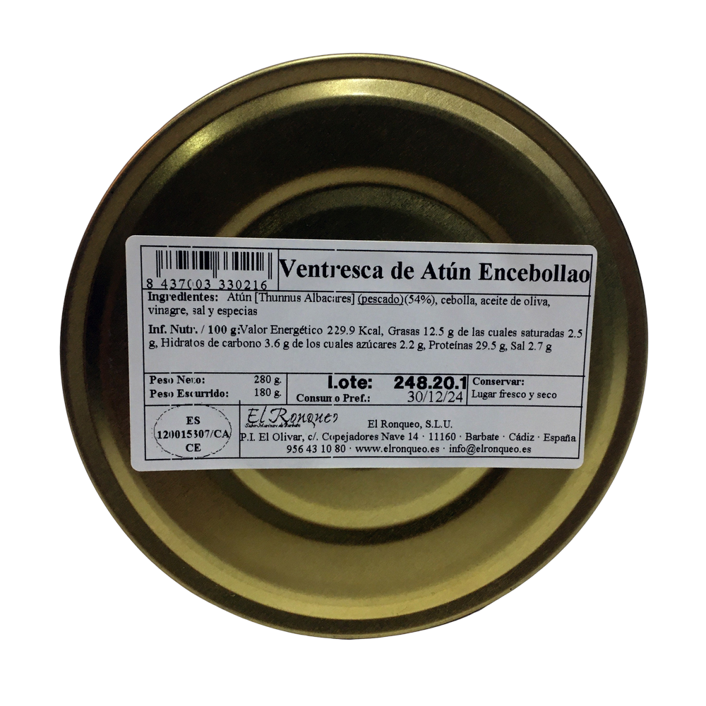 [CJ-0608] Ventresca De Atún Encebollado 280G