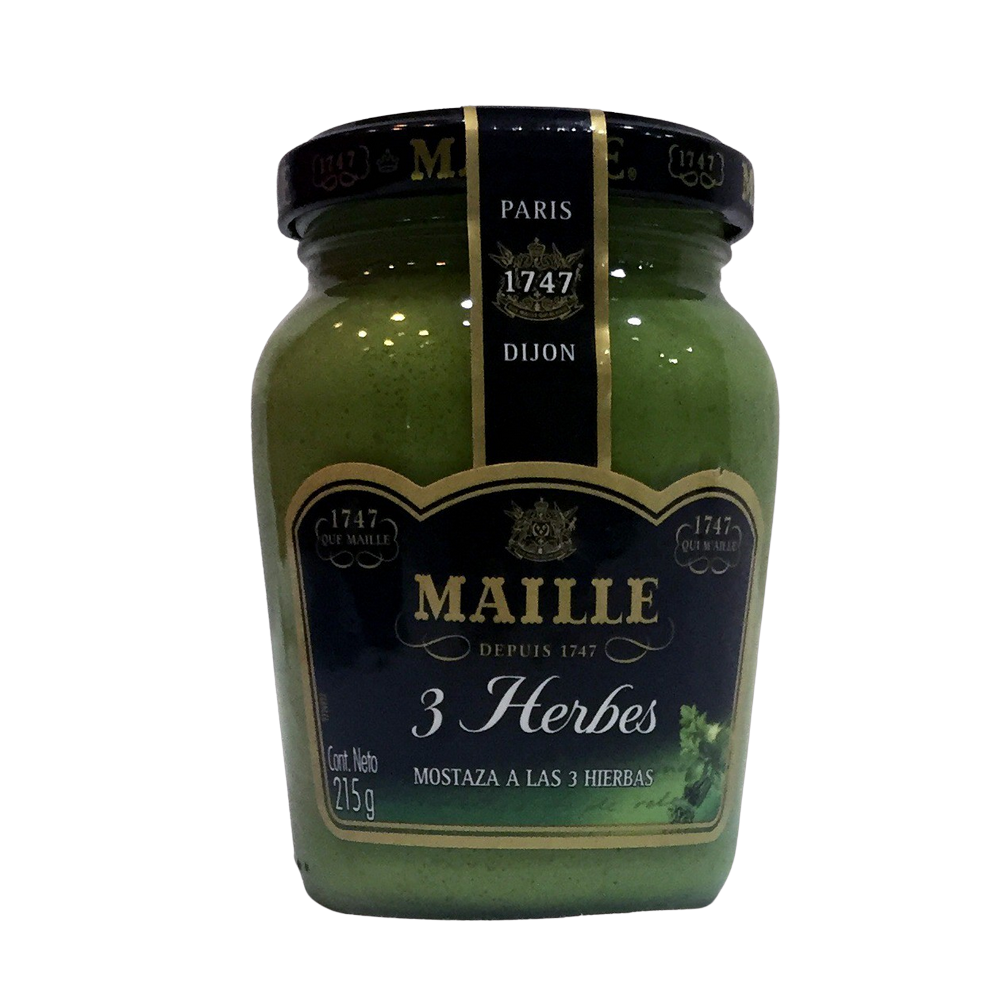 [CJ-0592] Mostaza Maille a las 3 Hierbas 215 g