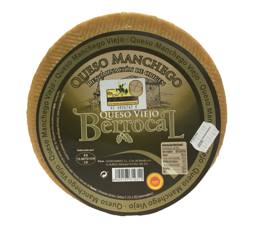 [CJ-0805] Queso Manchego Viejo D.O. Berrocal 1 Pieza 3K Aprox