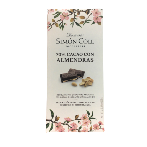 [CJ-0855] Chocolates Con Almendras 70% Cacao 100G