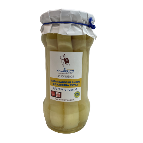 [CJ-1038] Espárragos blancos de navarra extra 6/9 muy gruesos el navarrico tarro 580g